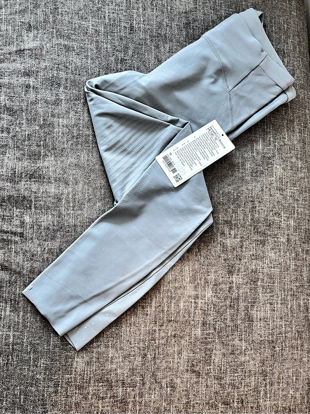 lululemon SenseKnit Running HR Tight 28" Running Tights Gray Size 10 NWT